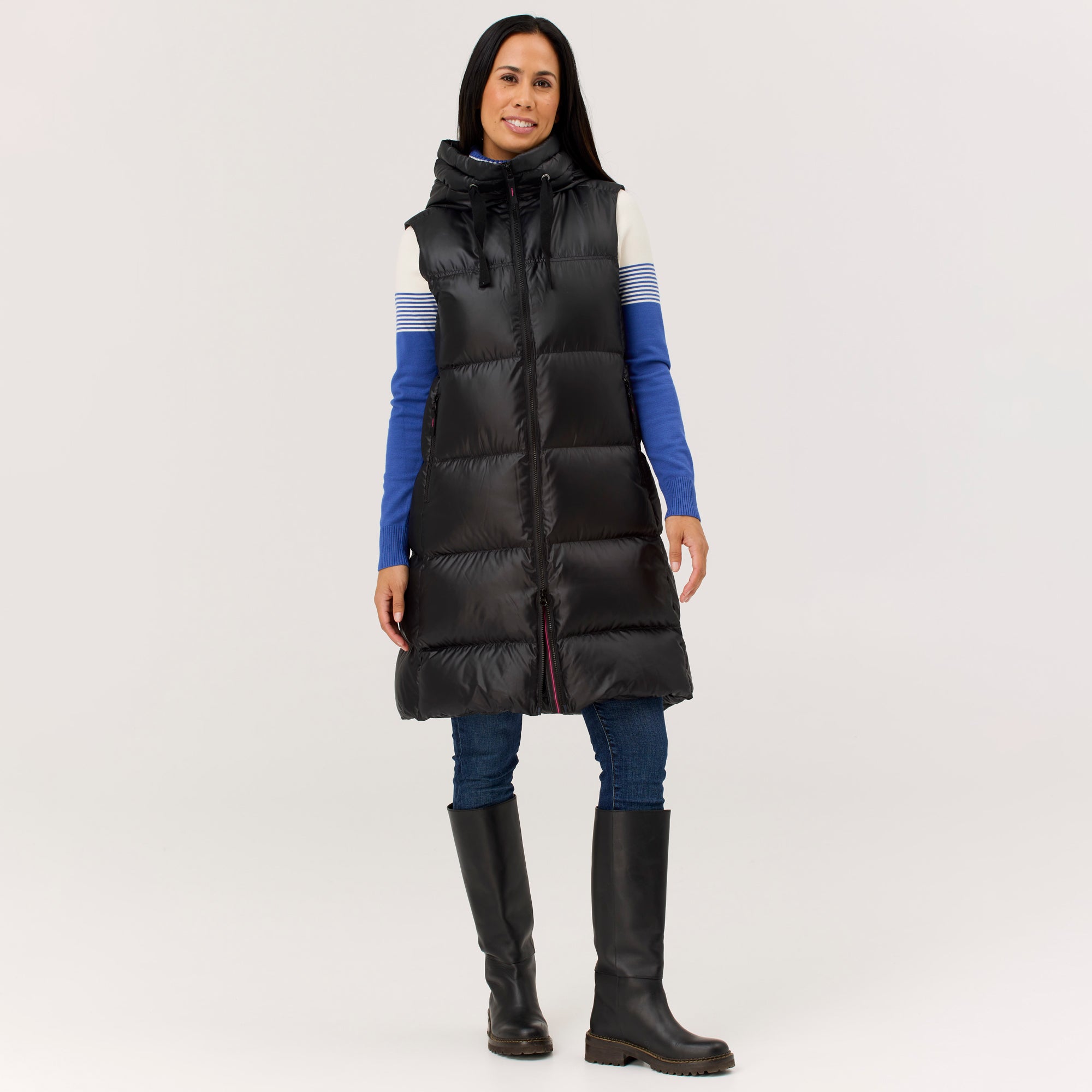 Compass Long Down Vest