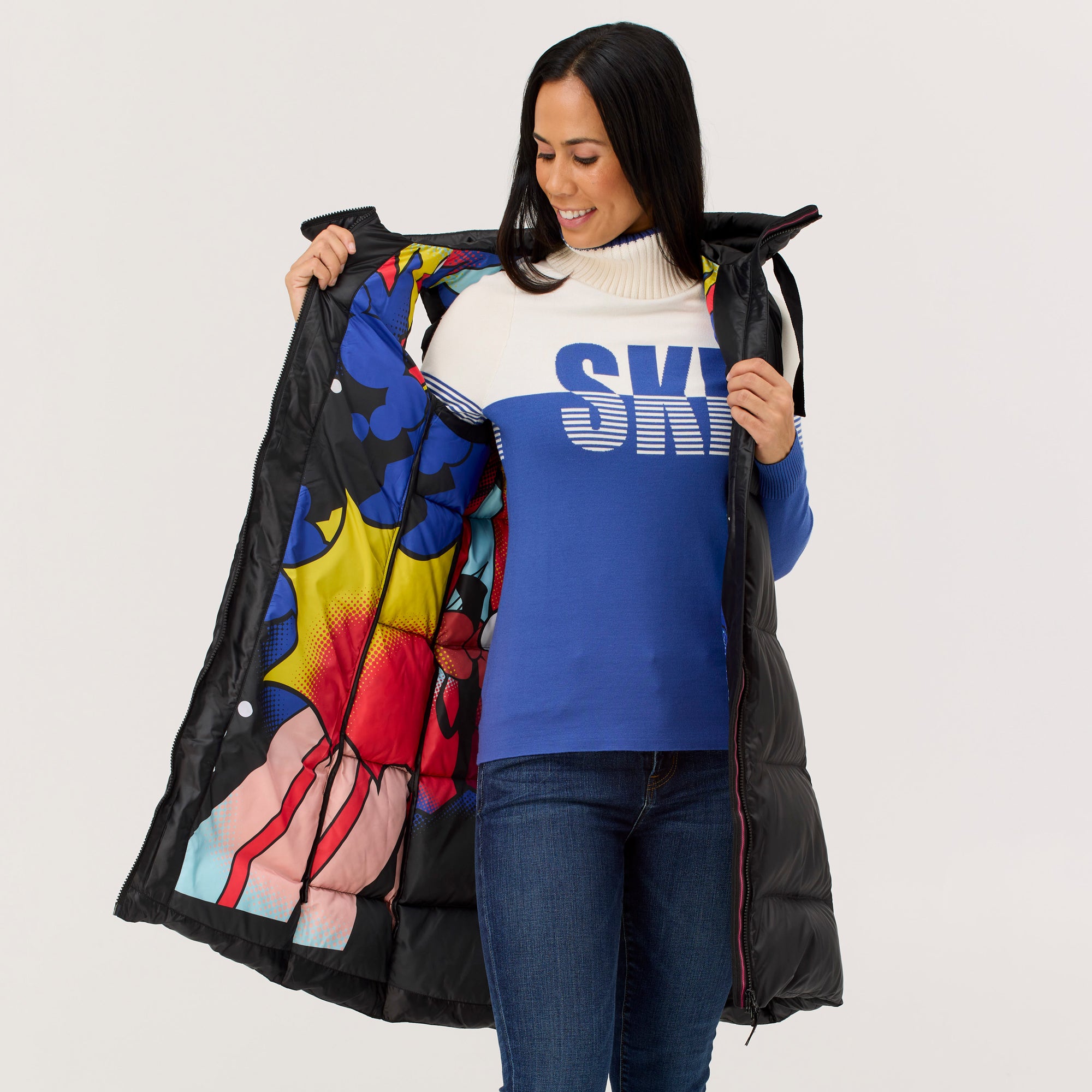 Compass Long Down Vest