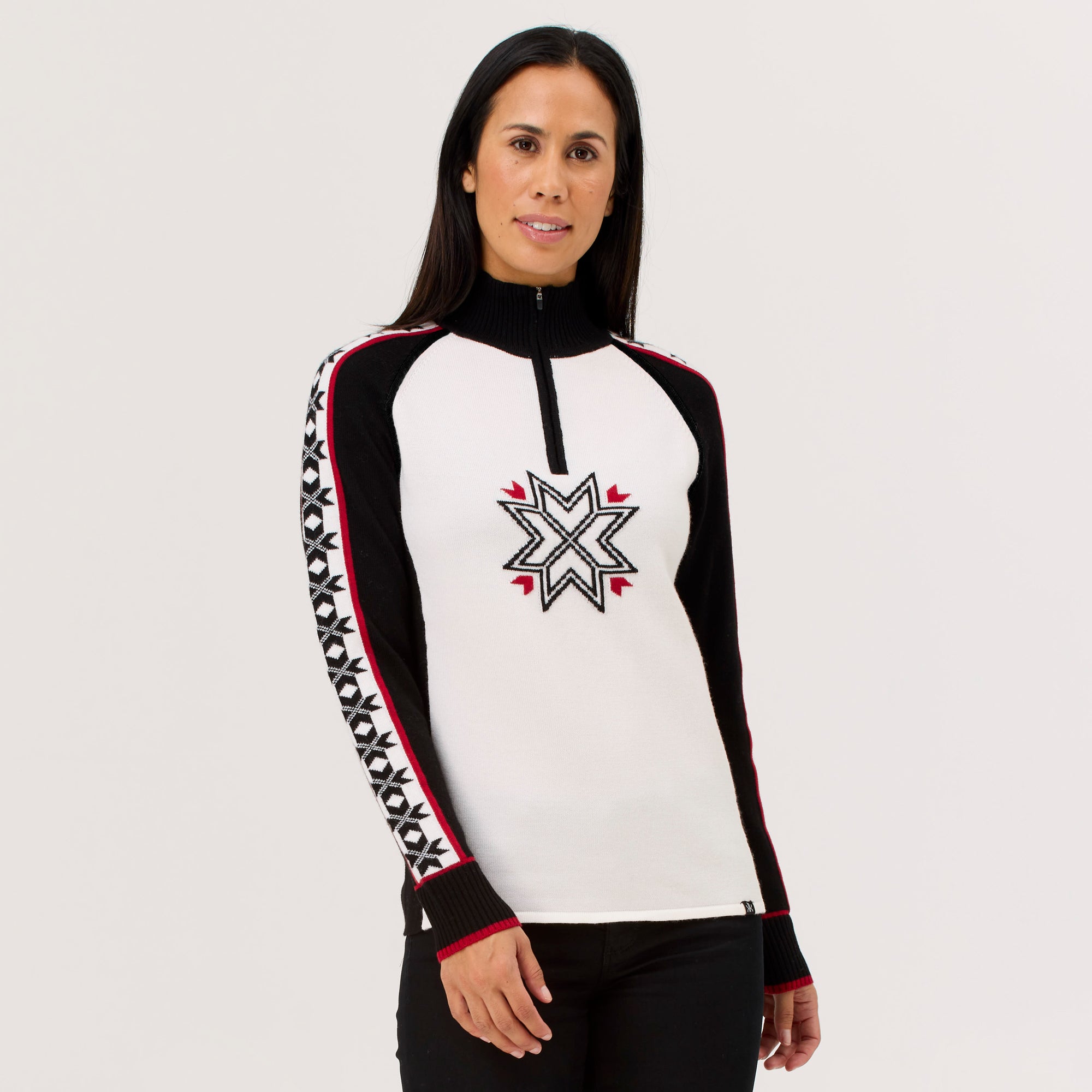 Meribel 100% Merino Zip Neck Sweater