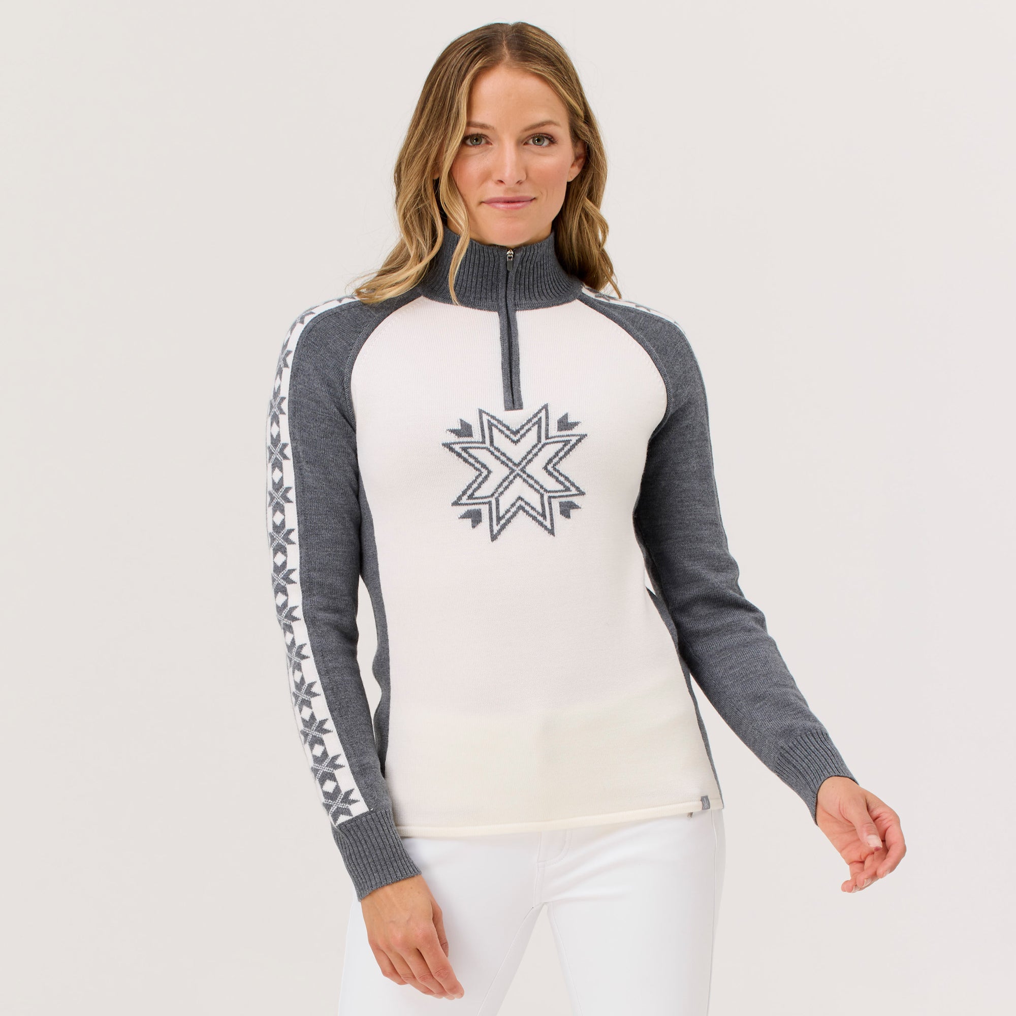 Meribel 100% Merino Zip Neck Sweater