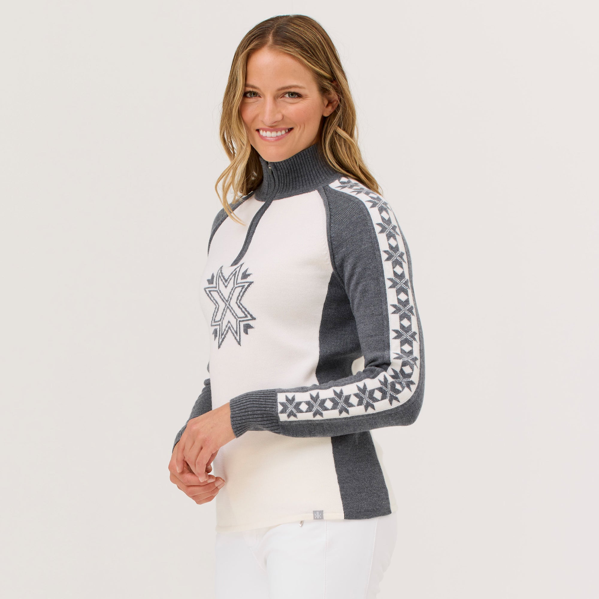 Meribel 100% Merino Zip Neck Sweater