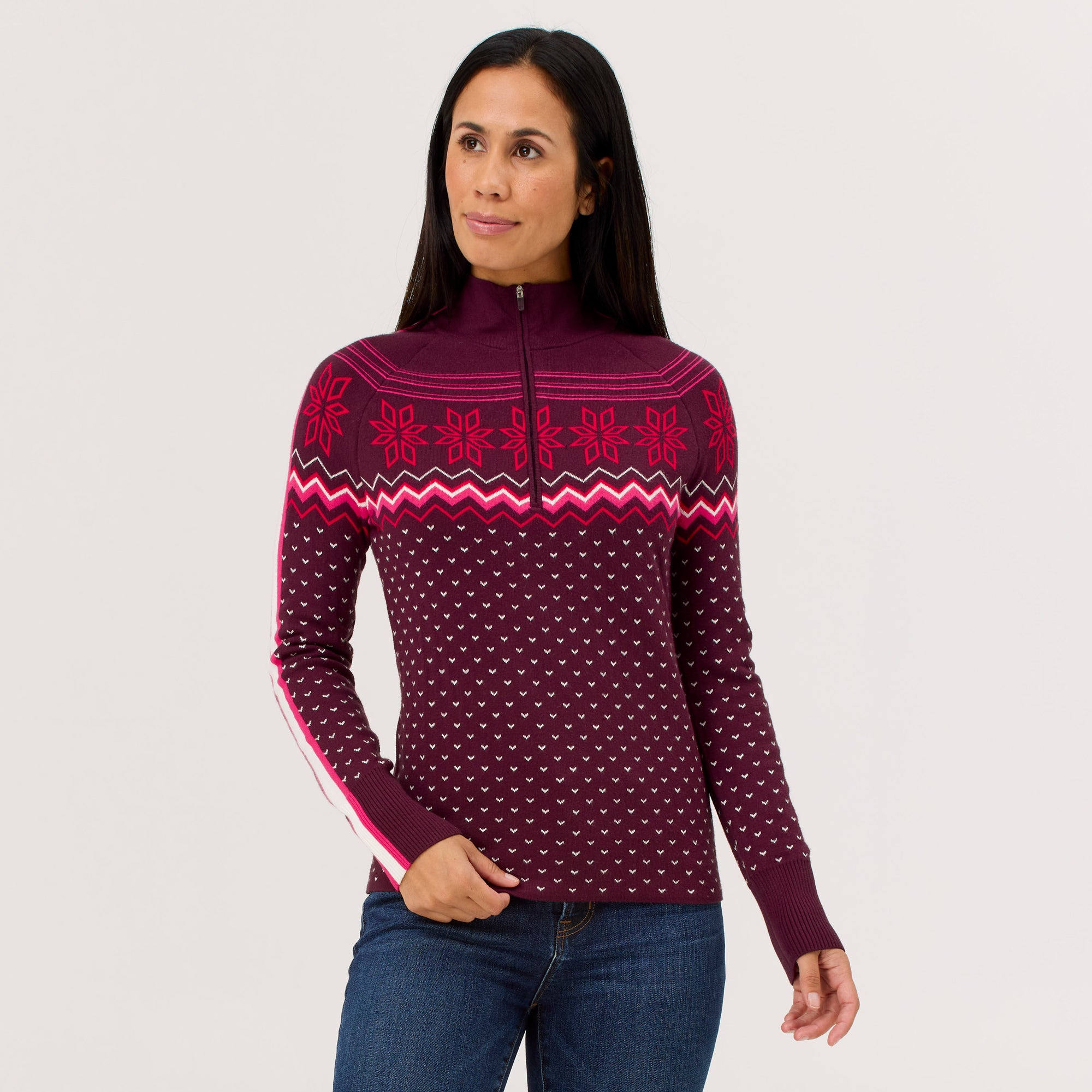 Snowhut Zip Neck Sweater from Krimson Klover