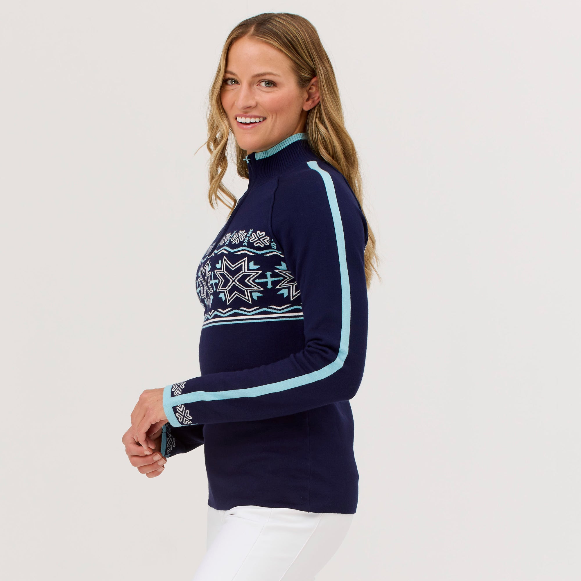 Toula Zip Neck Sweater