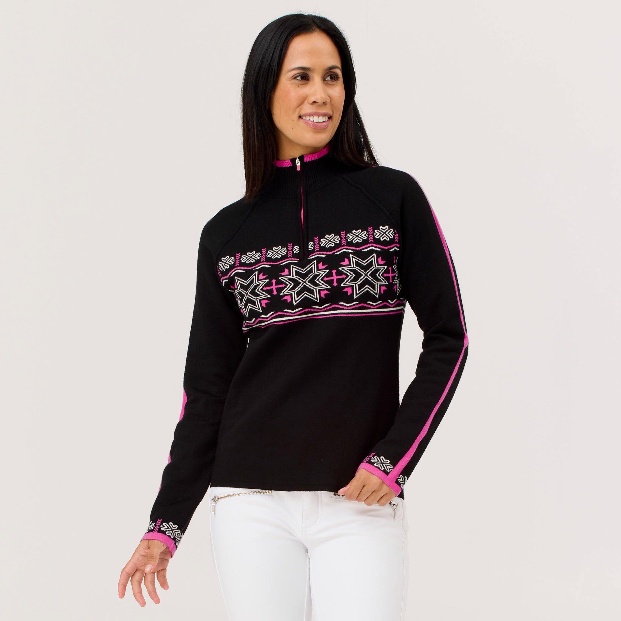 Toula Zip Neck Sweater