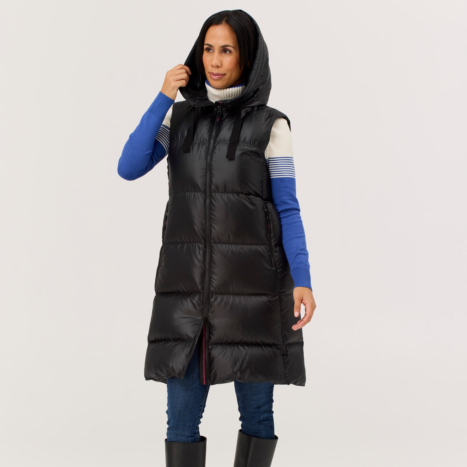 Compass Long Down Vest