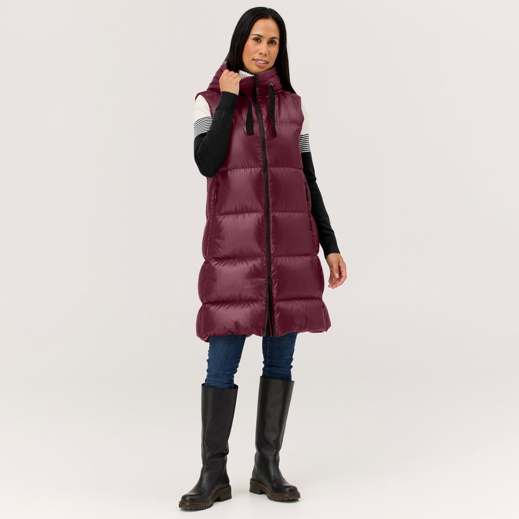 Compass Long Down Vest