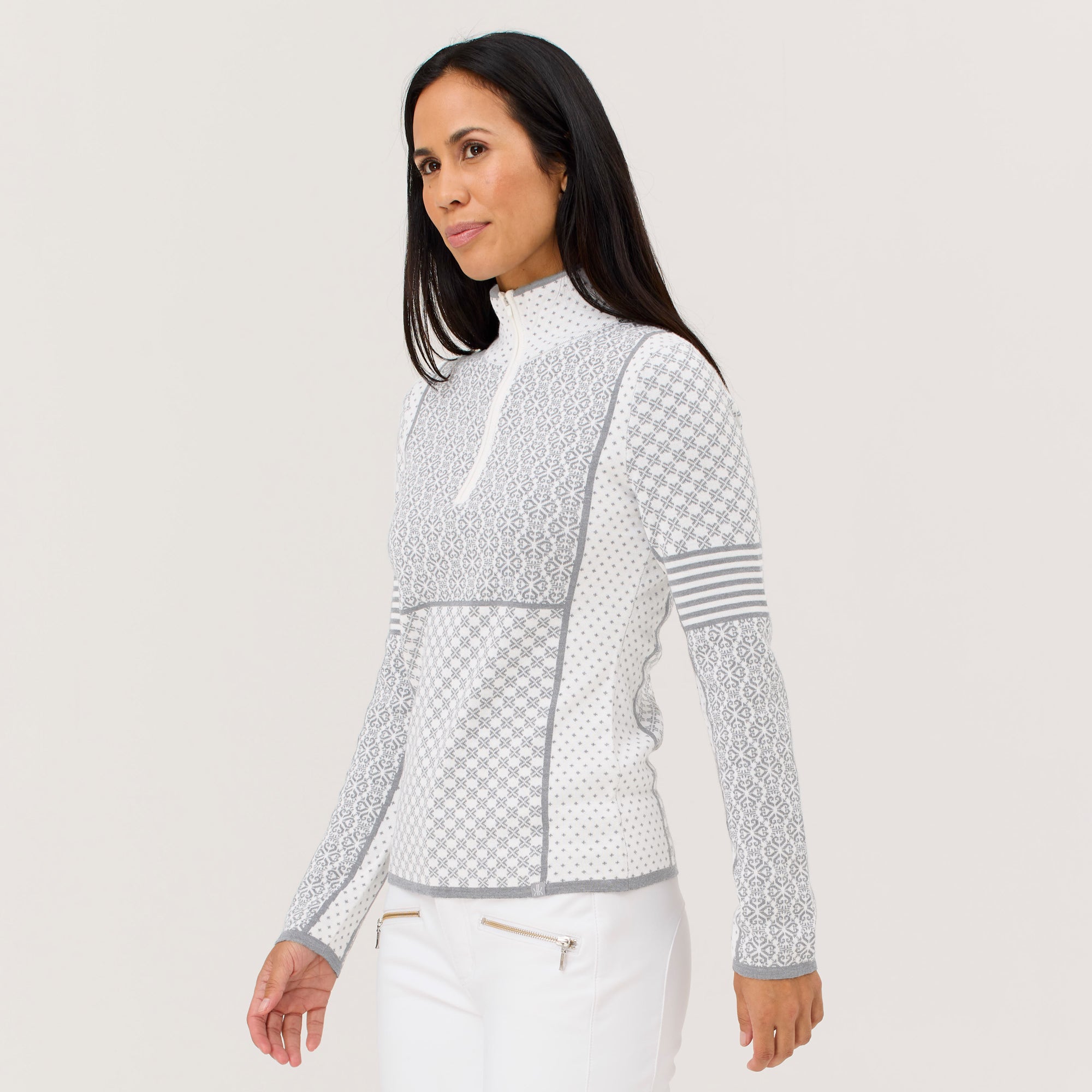 Pow 100% Merino Zip Neck Sweater from Krimson Klover
