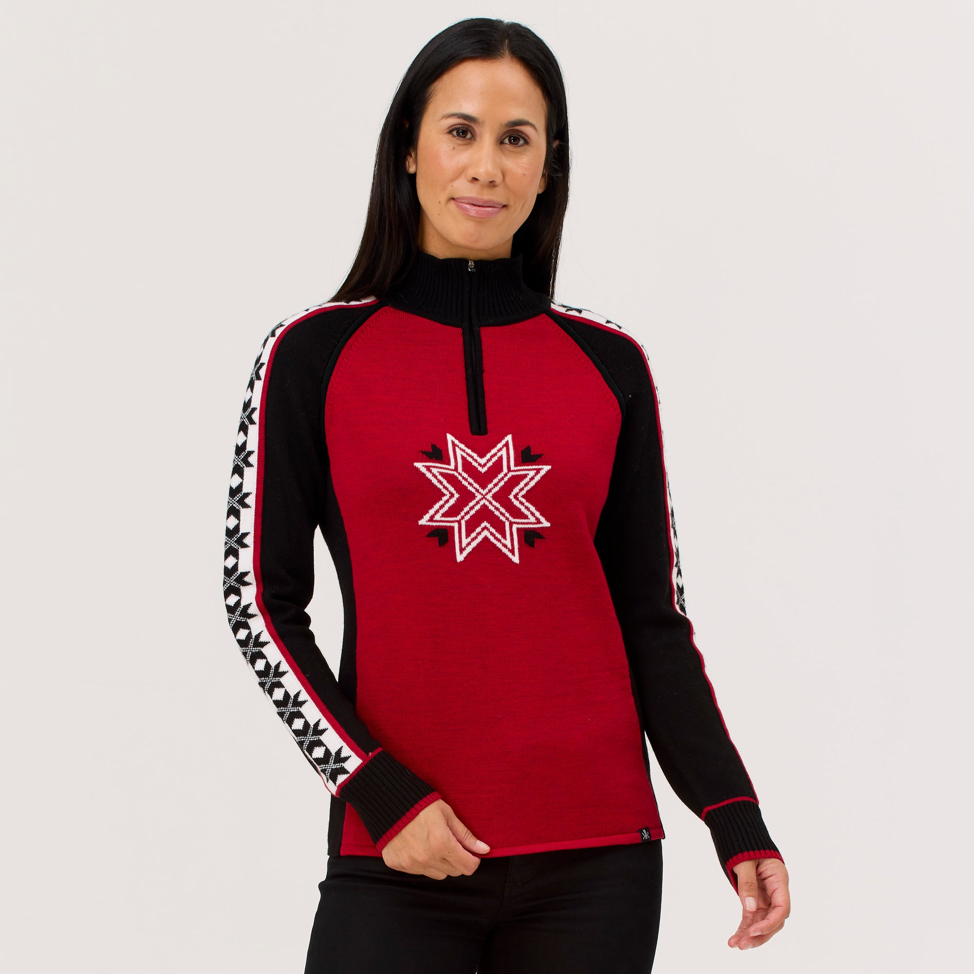 Meribel 100% Merino Zip Neck Sweater