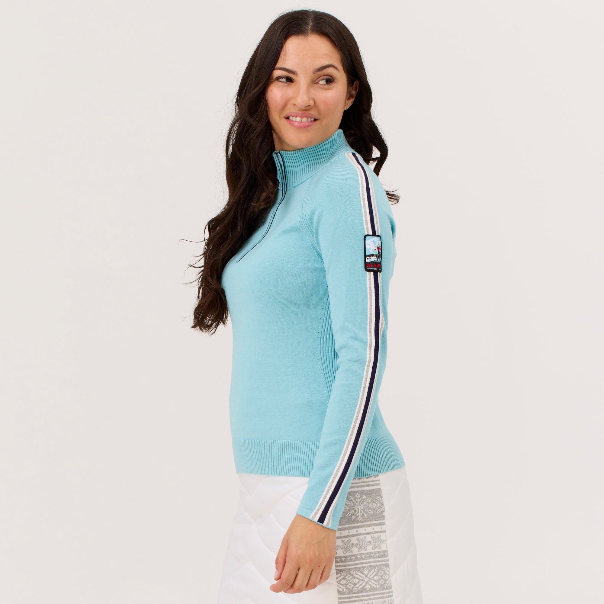 Downhill Zip Neck Sweater