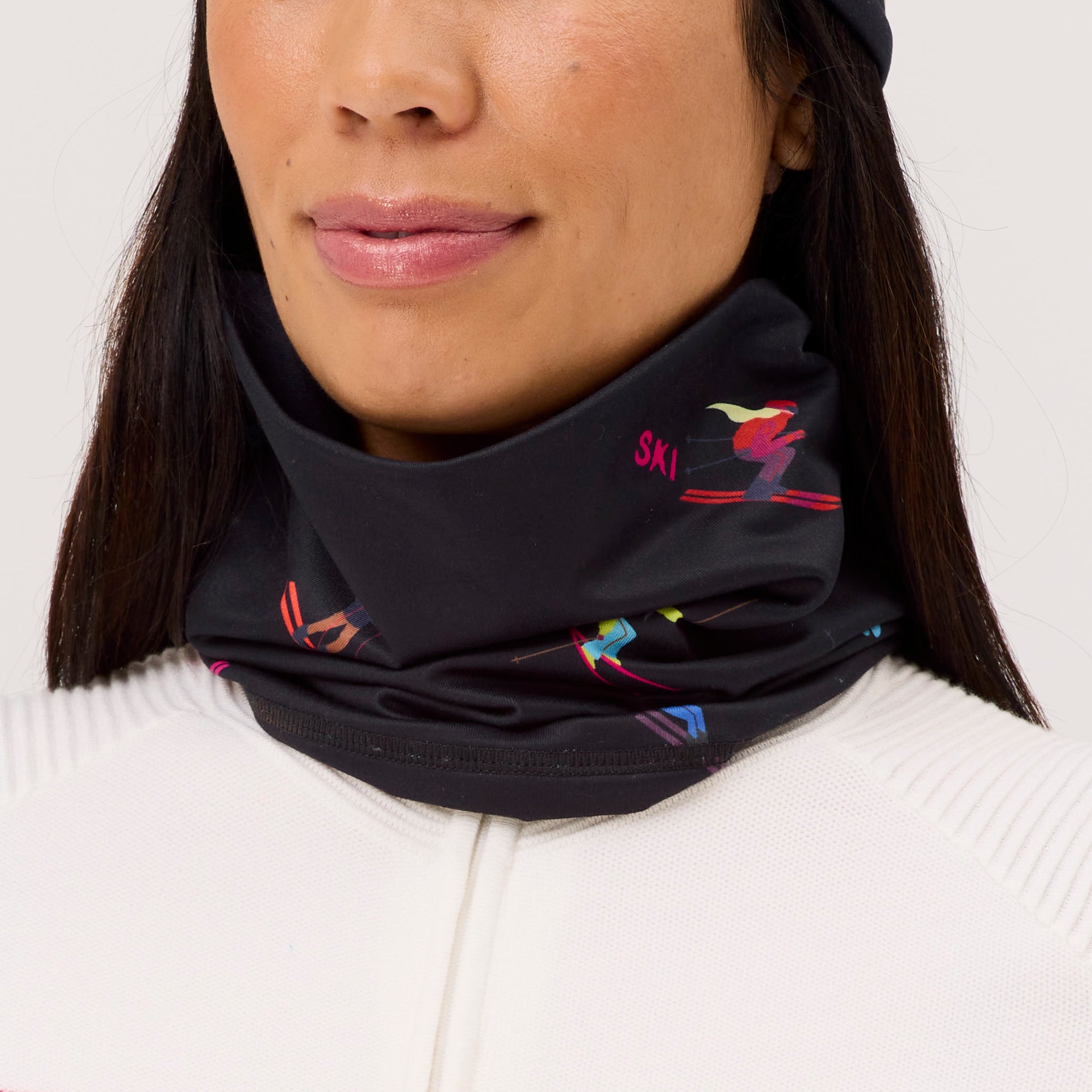 Multi-Skier Illustrated Neck Gaiter from Krimson Klover