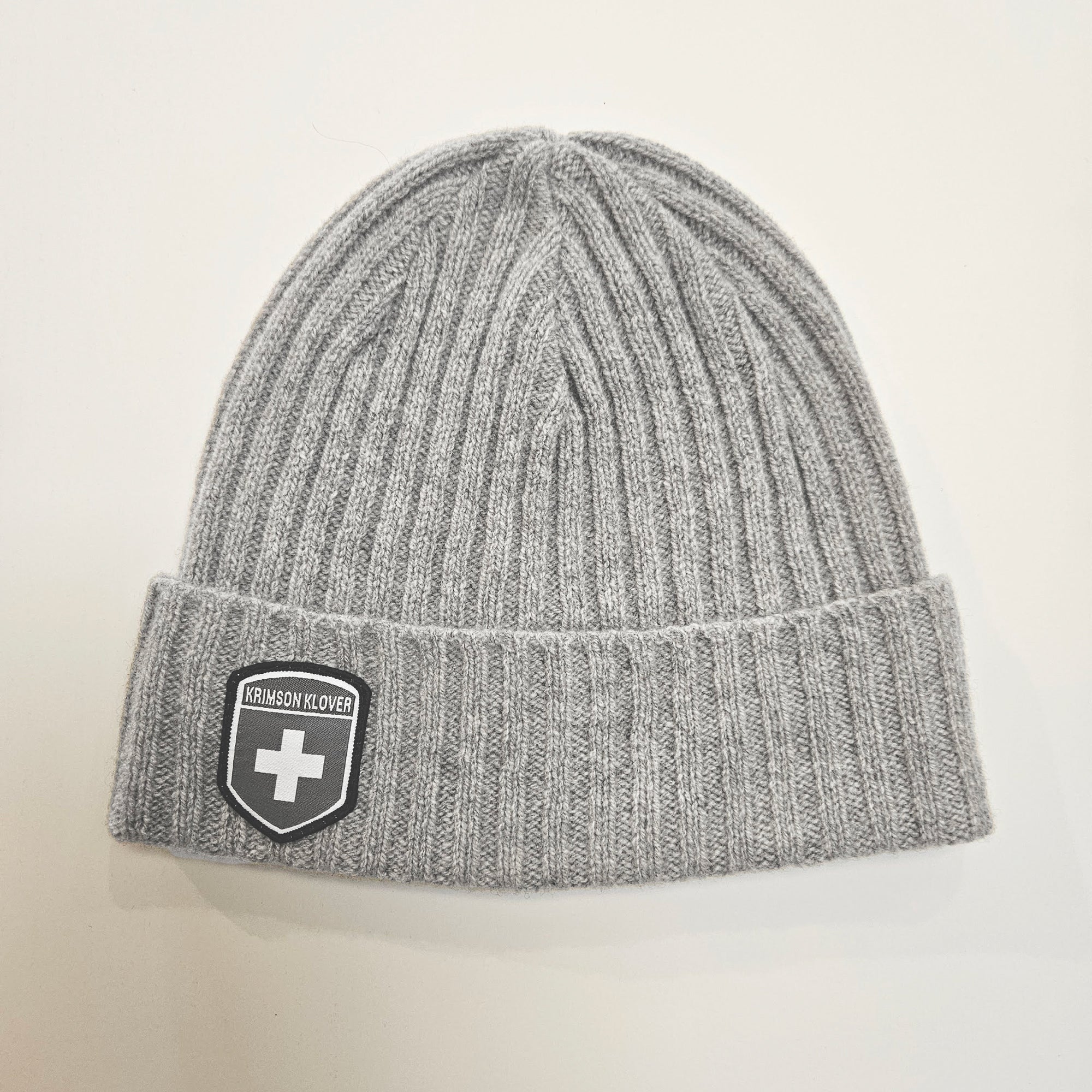 Cashmere Beanie with Patch