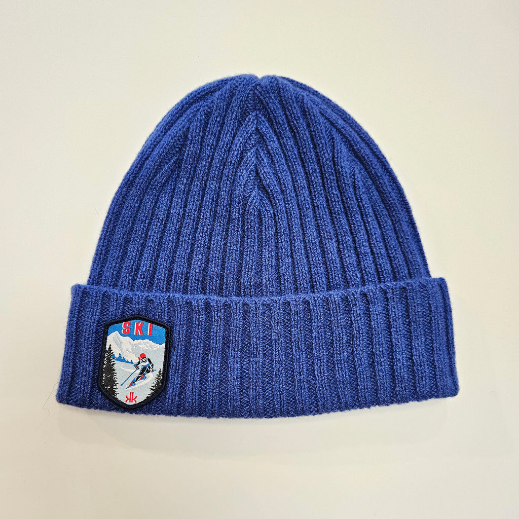Cashmere Beanie with Patch