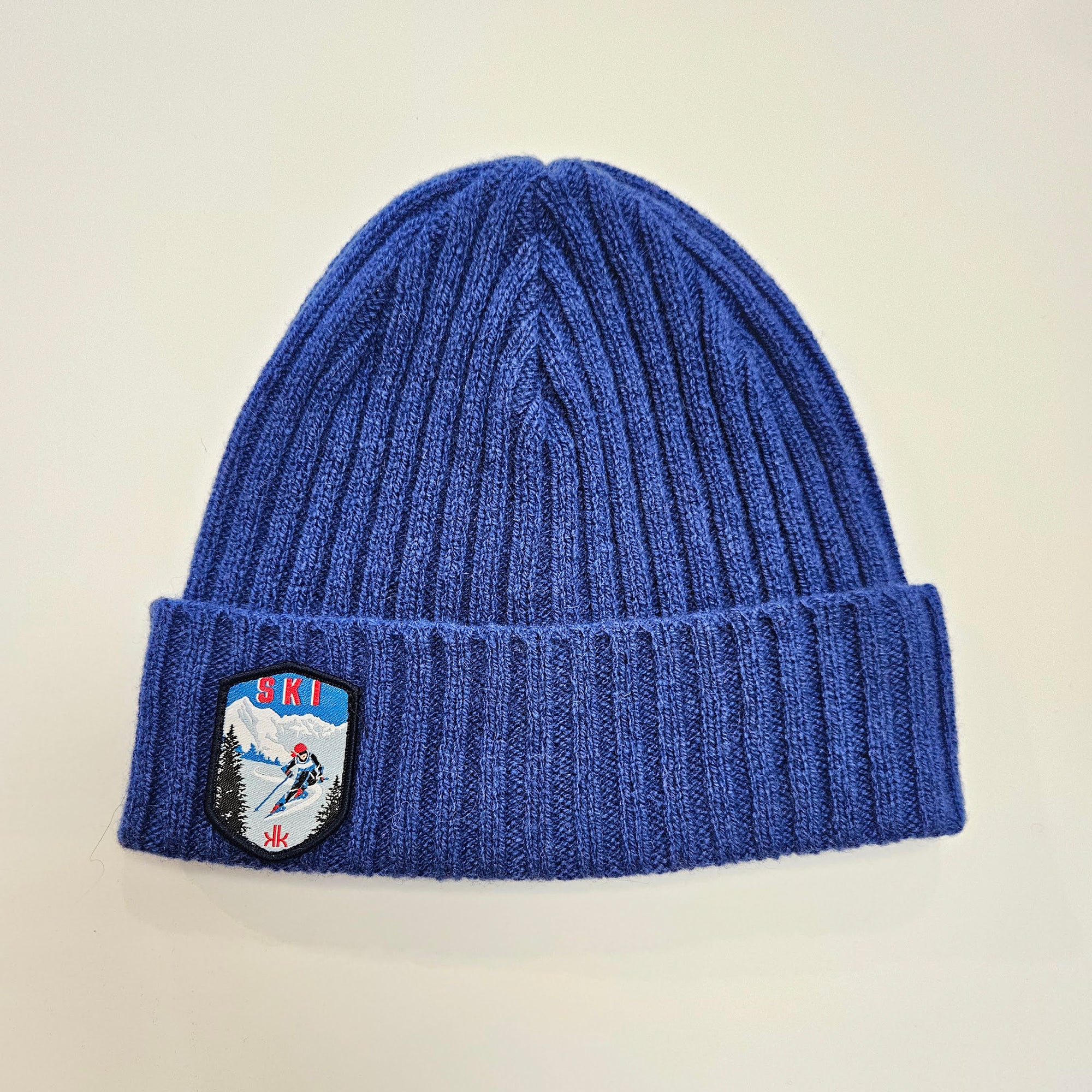 Cashmere Beanie with Patch