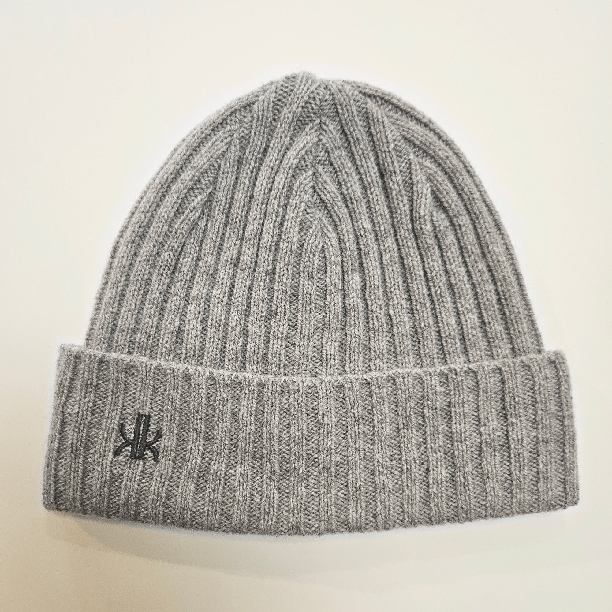 Cashmere Beanie with Embroidery