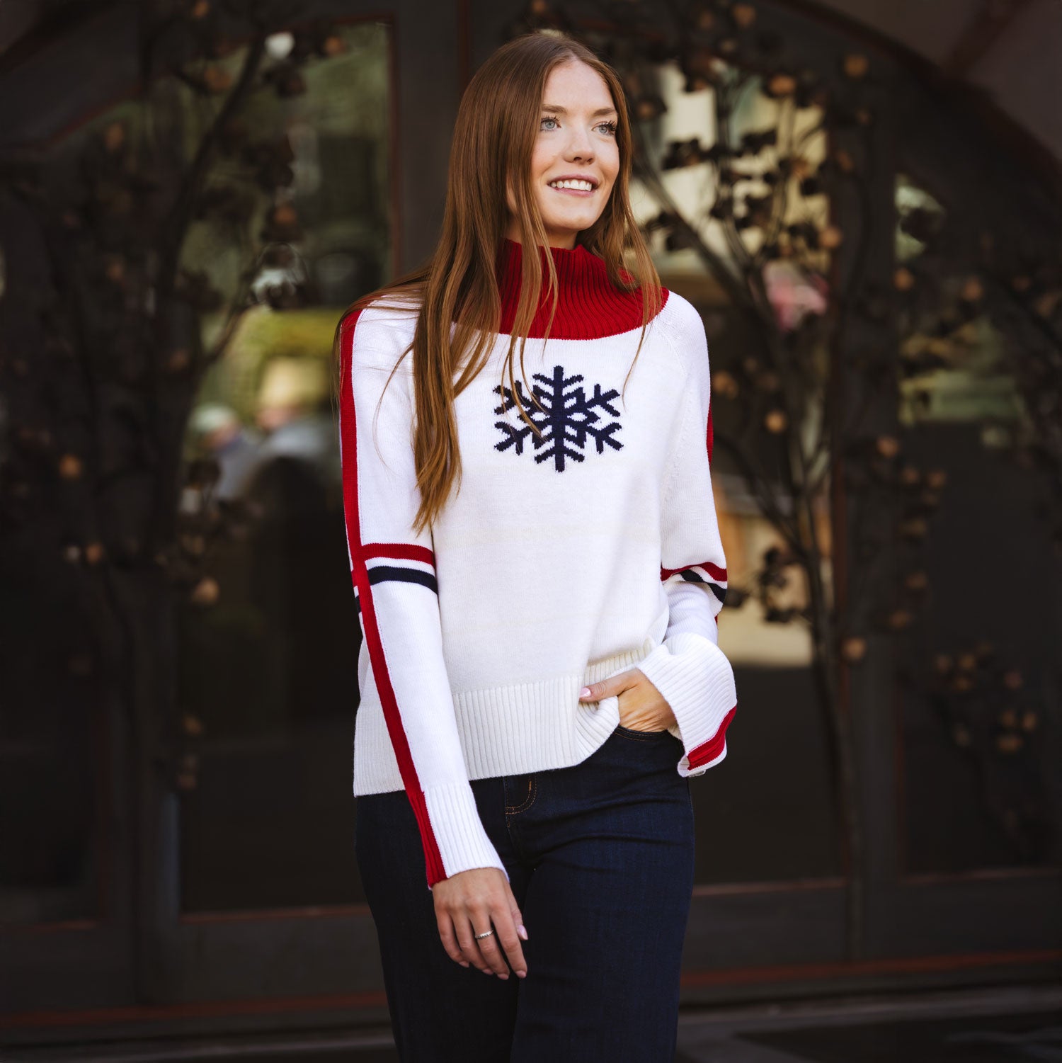 Wren Snowflake Mock Neck