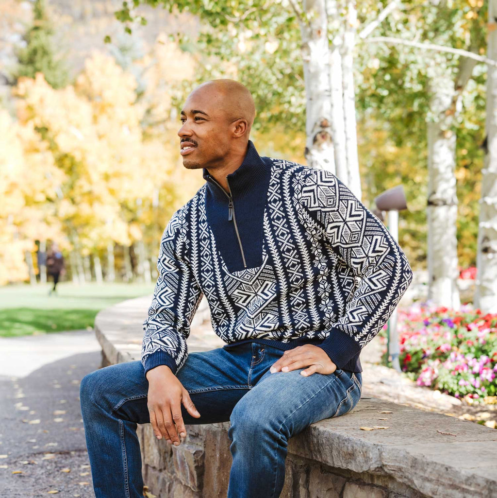 Whiskey Half Zip Sweater