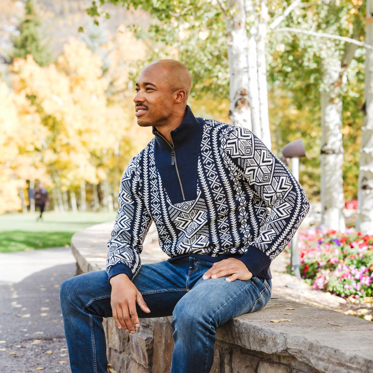 Whiskey Half Zip Sweater