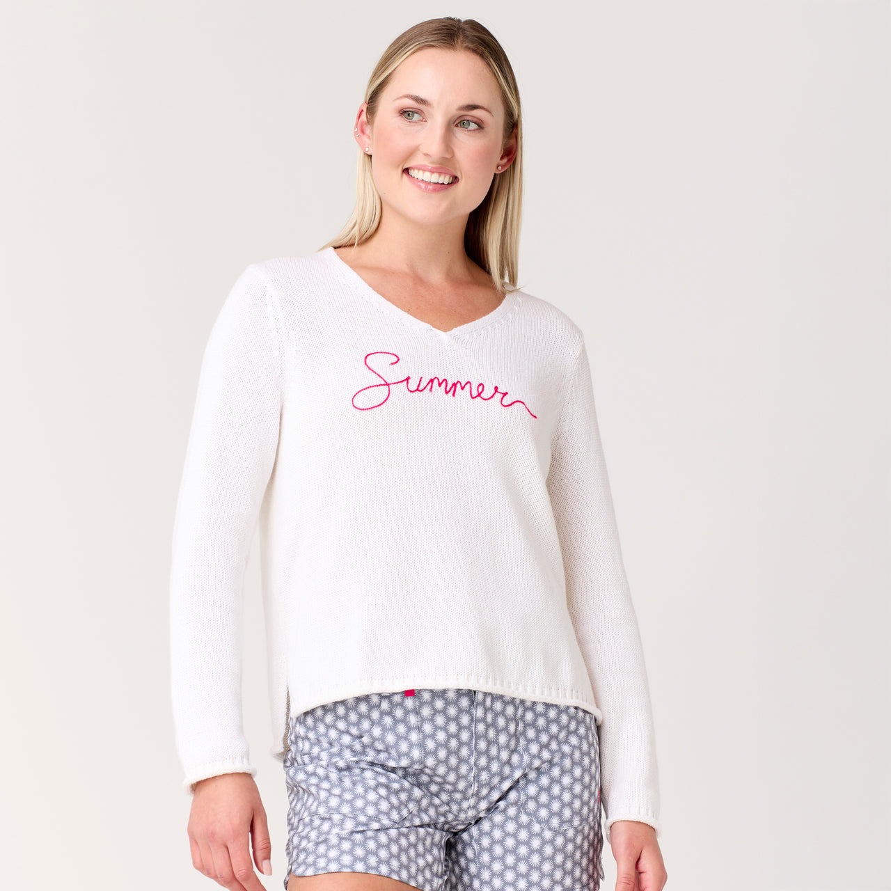 Calla Summer V-Neck Sweater
