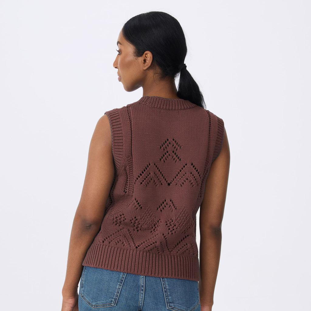 Camille Sleeveless Pointelle Sweater
