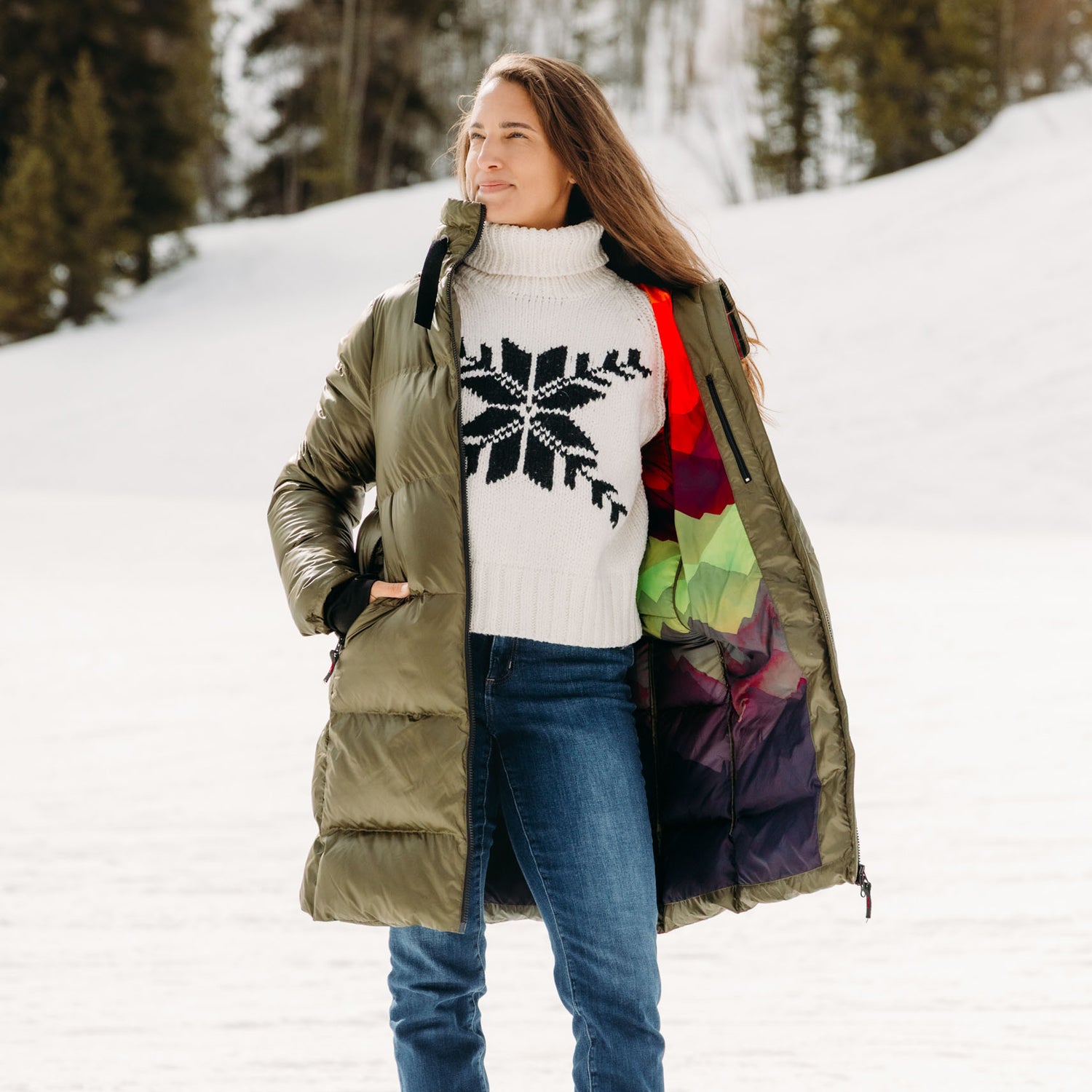 Compass Long Down Coat